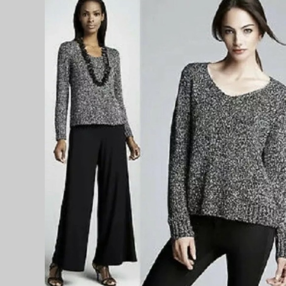 EILEEN FISHER Wrapped Cotton Nubble Sweater Marled